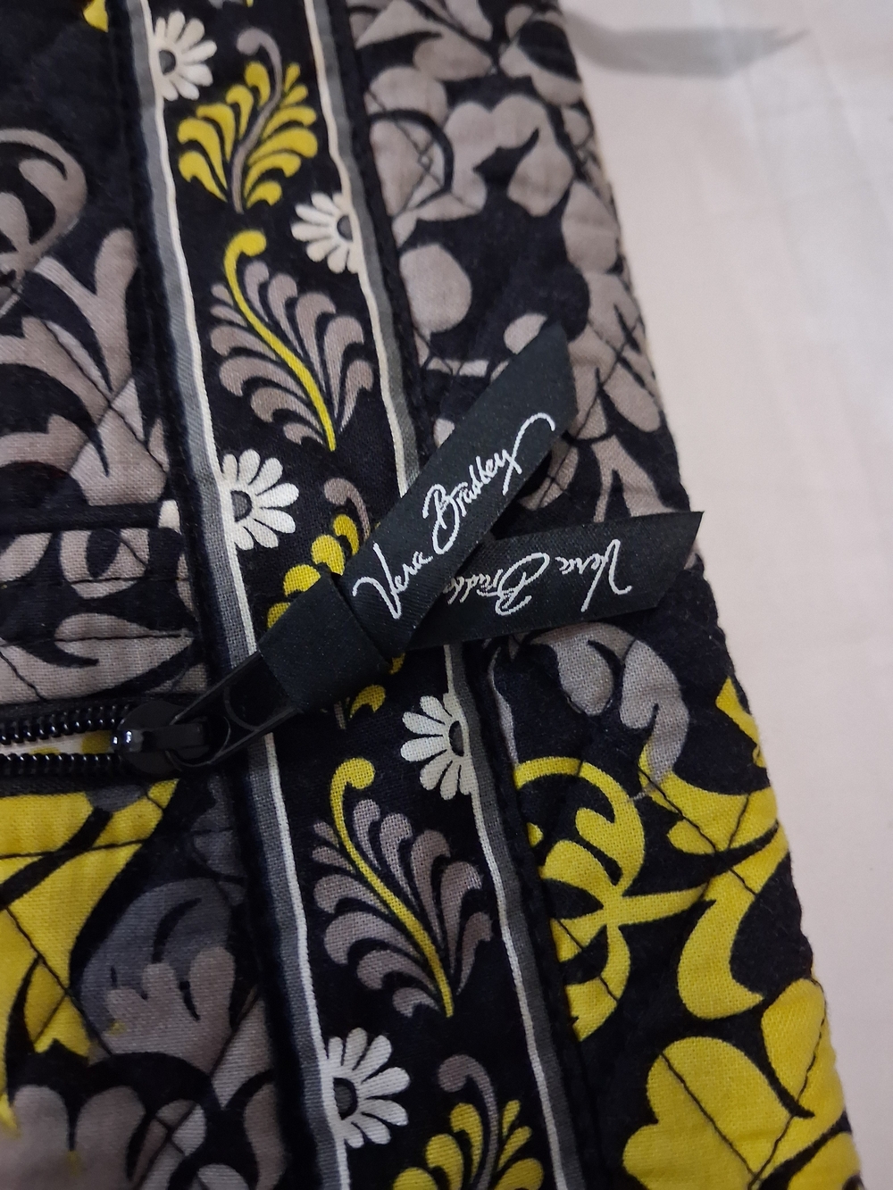 Vera Bradley Floral Crossbody Bag - Black & Yellow - Picture 4 of 12